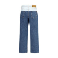 Marni Blaue Baumwoll-Jeans mit geradem Bein