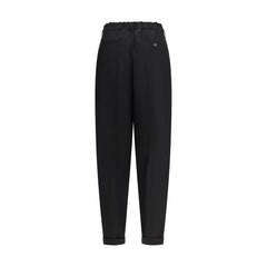 Marni Zwarte Fleece Wollen Casual Broek