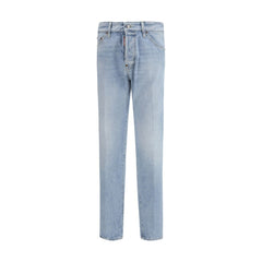 Dsquared² Blauwe Katoenen Rechte Jeans