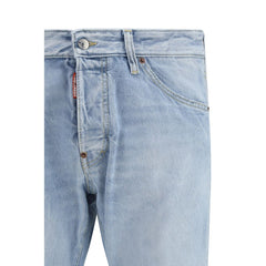 Dsquared² Blauwe Katoenen Rechte Jeans