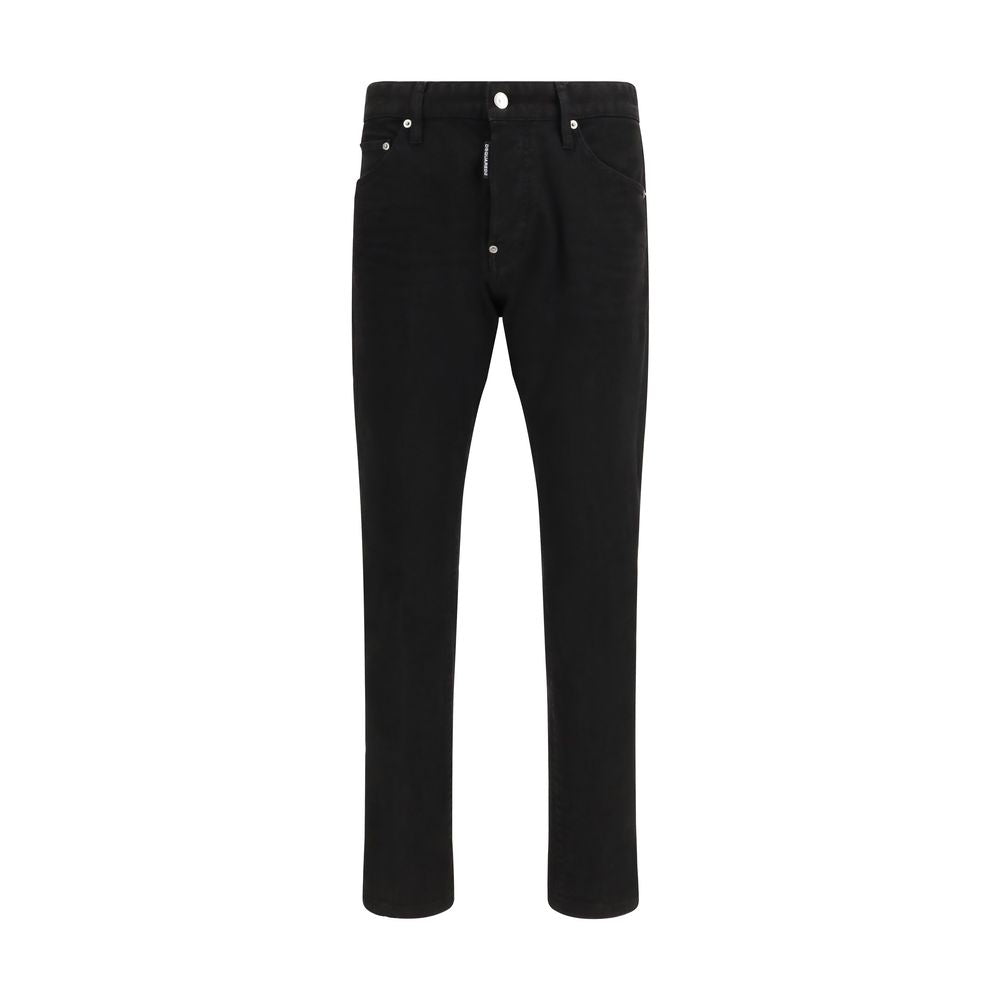 Dsquared² Schwarze Baumwoll-Slim-Fit-Jeans