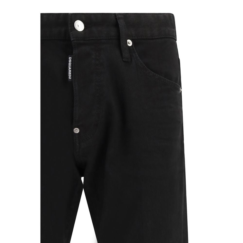 Dsquared² Schwarze Baumwoll-Slim-Fit-Jeans