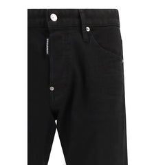 Dsquared² Schwarze Baumwoll-Slim-Fit-Jeans