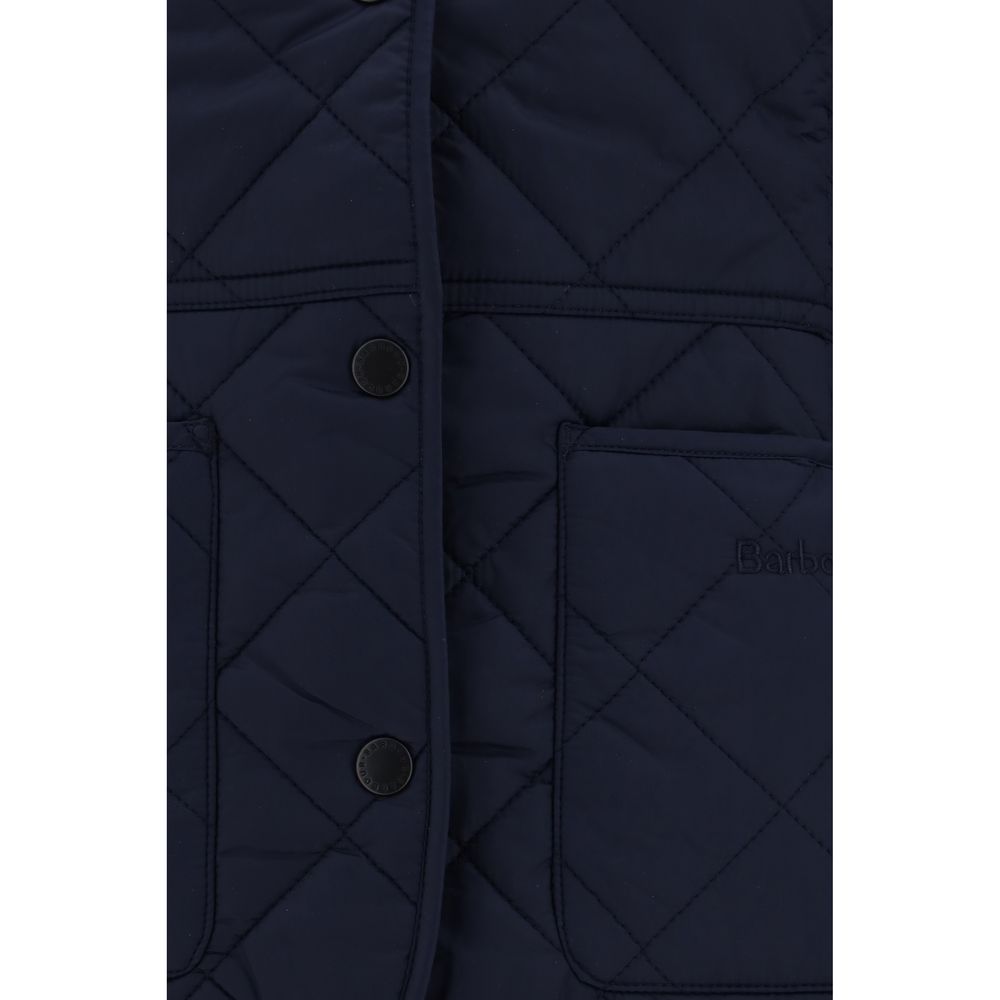 Barbour blauw polyamide lange jas