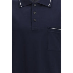 Ferragamo blaues Baumwoll-Polohemd