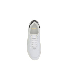Saint Laurent Wit Kalfsleder Bos Taurus Lage Sneakers