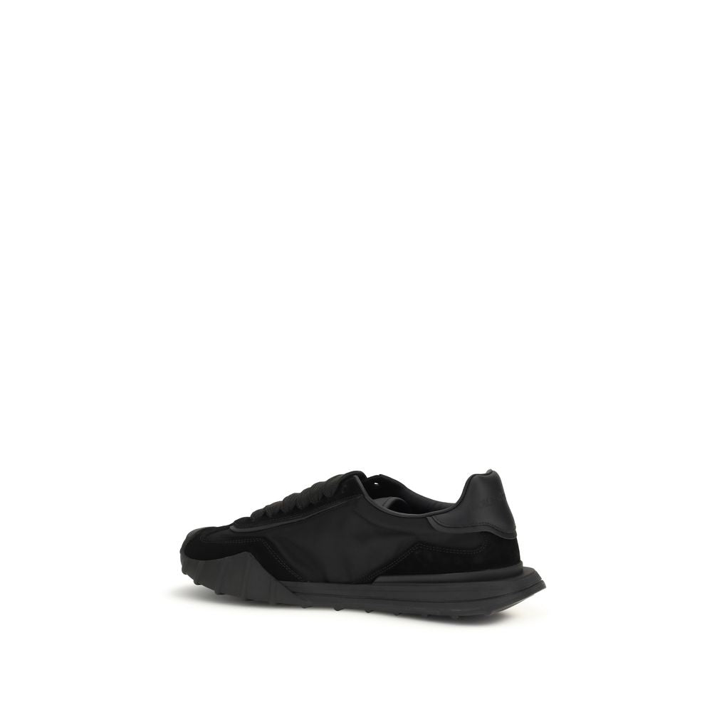 Dolce & Gabbana Schwarze Athletische Sneakers aus Kalbsleder