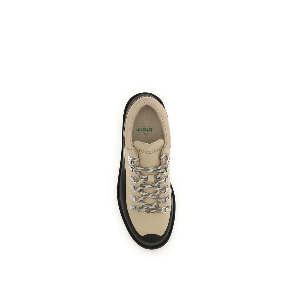 Diemme Beige Kalbsleder Bos Taurus Schnürstiefel