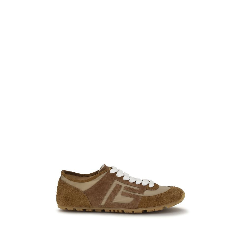 Balmain Beige Kalbsleder Bos Taurus Athletic-Sneakers