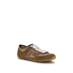 Balmain Beige Kalbsleder Bos Taurus Athletic-Sneakers