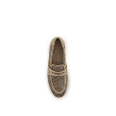 Brunello Cucinelli Beige Kalbsleder Bos Taurus Slip-On Loafer