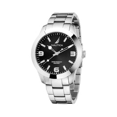 NAUTICA Grijs roestvrijstalen gekleed horloge