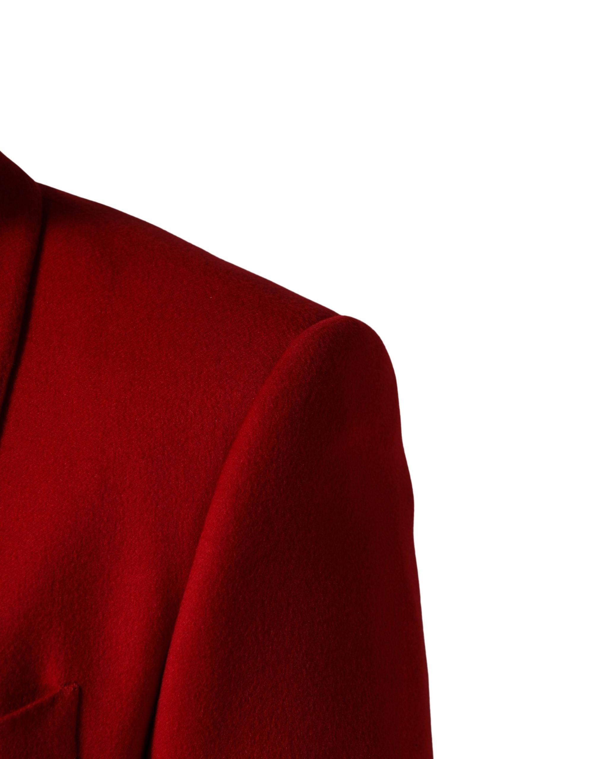 Dolce & Gabbana Roter Kaschmir Einreihiger Jacken-Blazer