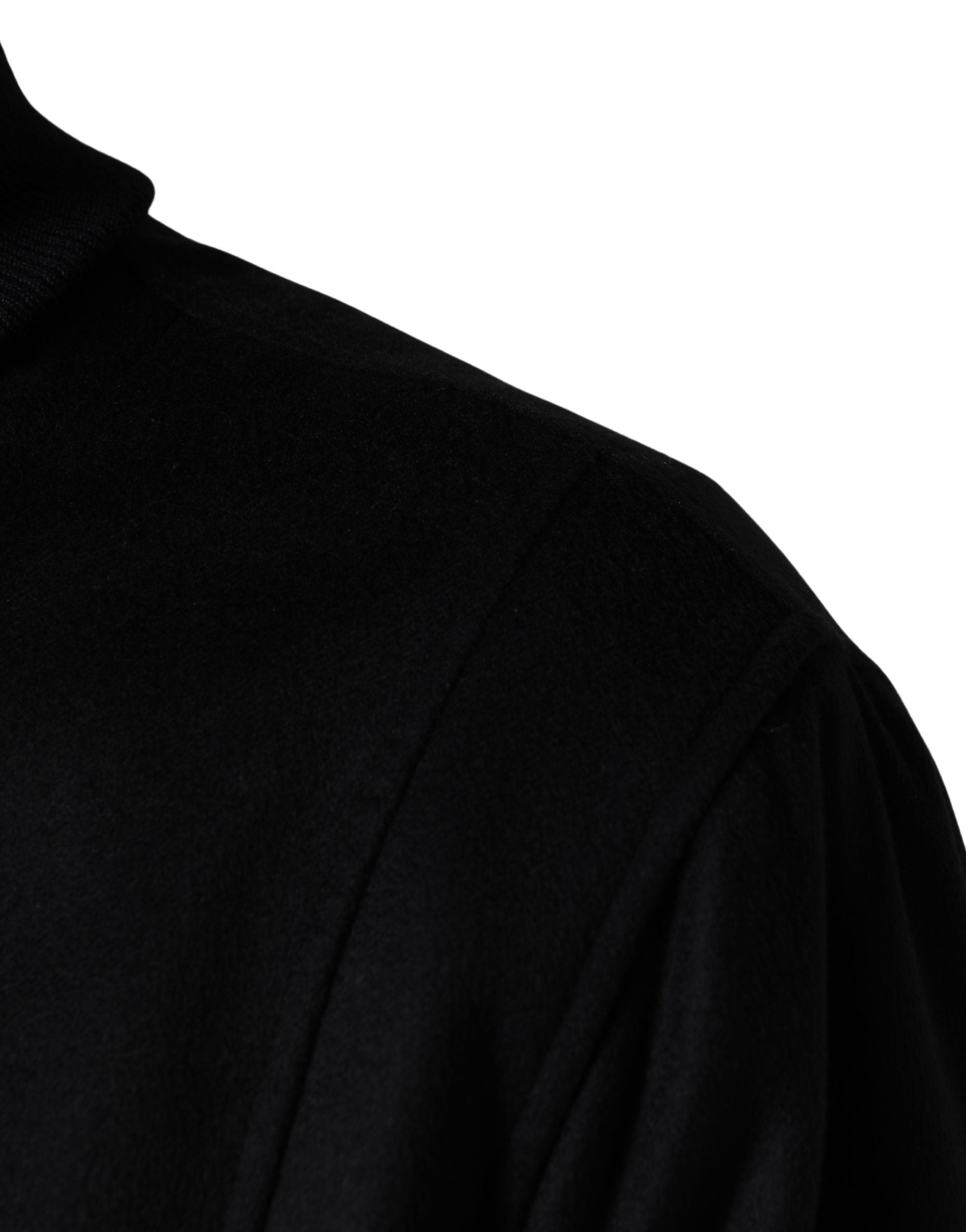Dolce & Gabbana Schwarze Kaschmir-Strickjacke mit Knöpfen