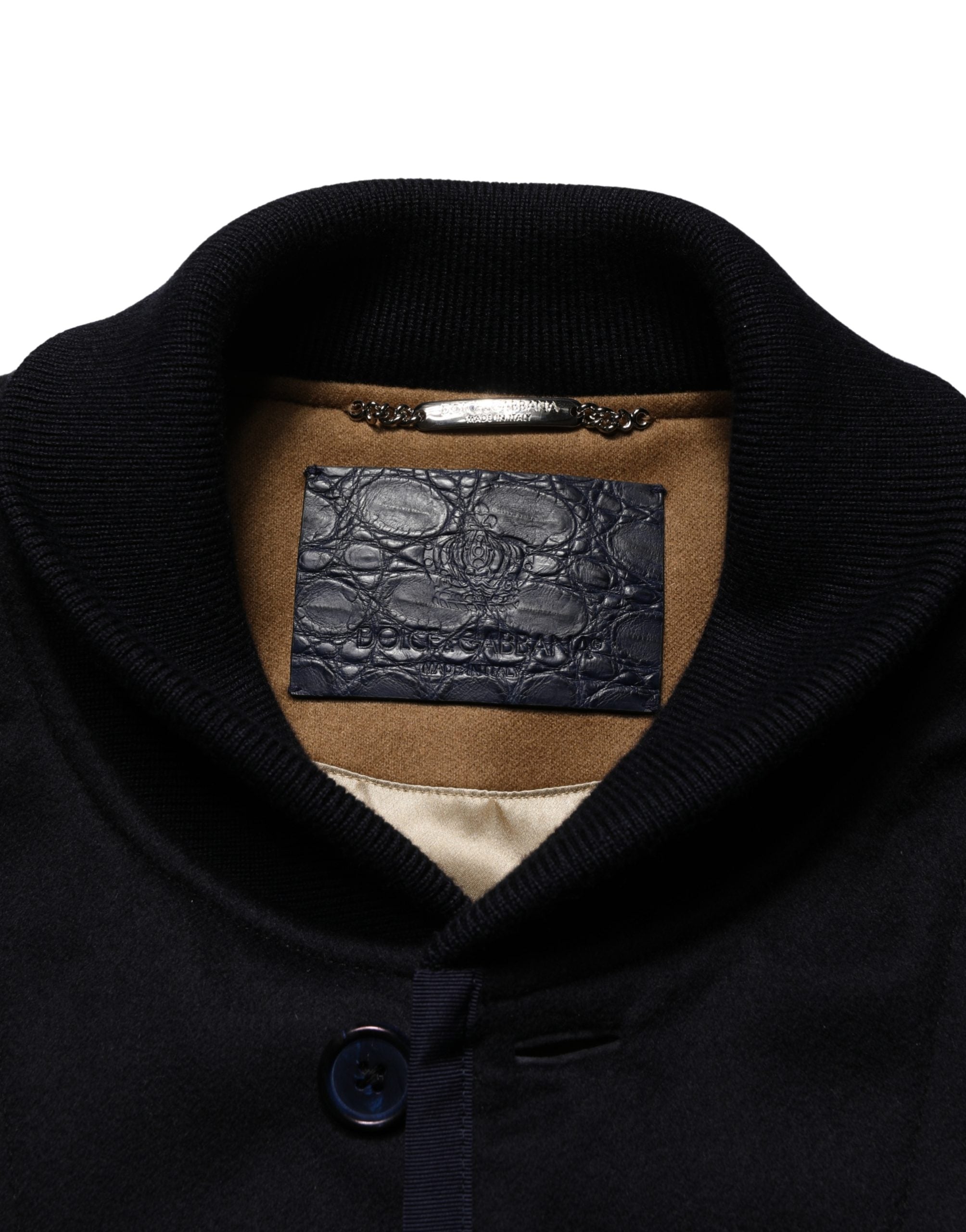 Dolce & Gabbana Schwarze Kaschmir-Strickjacke mit Knöpfen