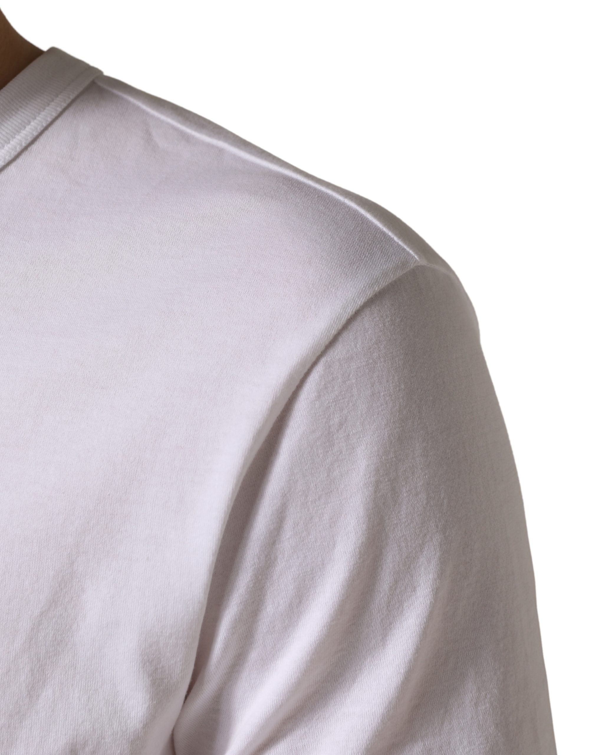 Dolce & Gabbana Weißes DG Kirschen Baumwoll-T-Shirt mit Rundhalsausschnitt