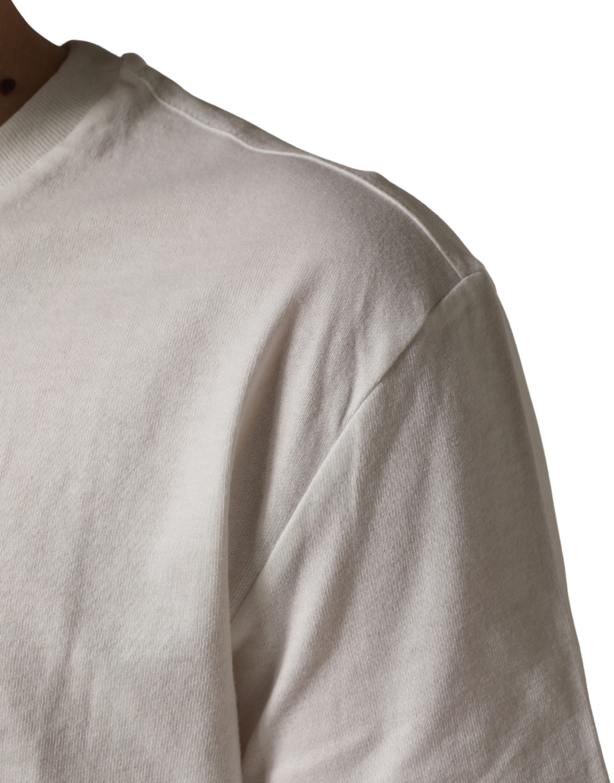 Dolce & Gabbana Weißes Logo-Patch Baumwoll-T-Shirt für Herren mit Rundhalsausschnitt