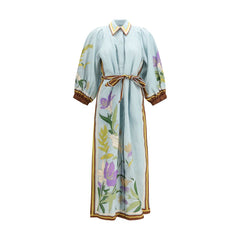 Alemais Multicolor Linen Casual Dress
