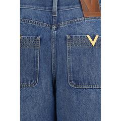 Valentino Garavani Blue Cotton Jeans Denim