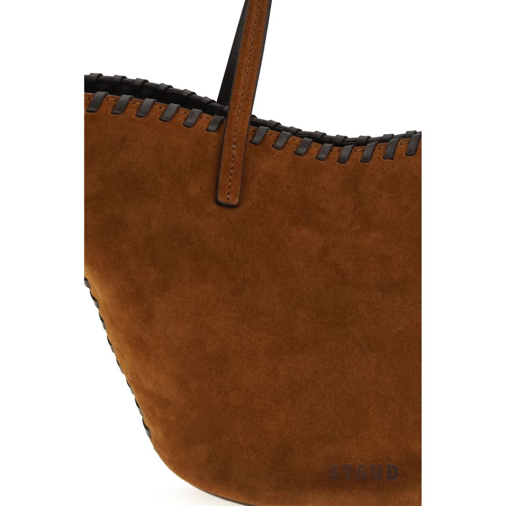 Staud Handtasche aus braunem Kalbsleder (Bos Taurus)