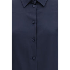Max Mara Bluse aus reiner blauer Seide