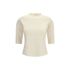 Max Mara Puur Beige Viscose T-Shirt