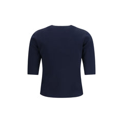 Max Mara Pure Blue Viscose T-Shirt