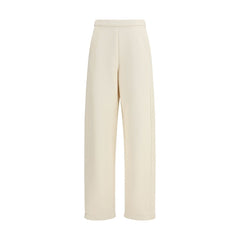 Max Mara Freizeithose aus reiner beige Baumwolle
