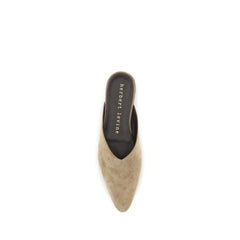 Herbert Levine Beige Calf Leather Bos Taurus Mules