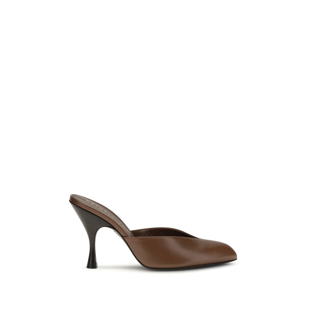 Herbert Levine Brown Calf Leather Bos Taurus Pantoletten