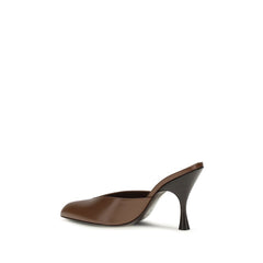 Herbert Levine Brown Calf Leather Bos Taurus Pantoletten