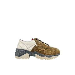 Borbonese Beige Leren Dames Sneaker
