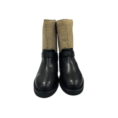Borbonese Beige Leather Women Boot