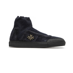 Mr&Mrs Italy Blaue Leder-Damenstiefelette
