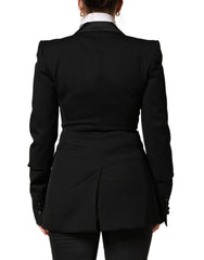 Dolce & Gabbana Zwarte Wollen Single Breasted Blazer Jasje