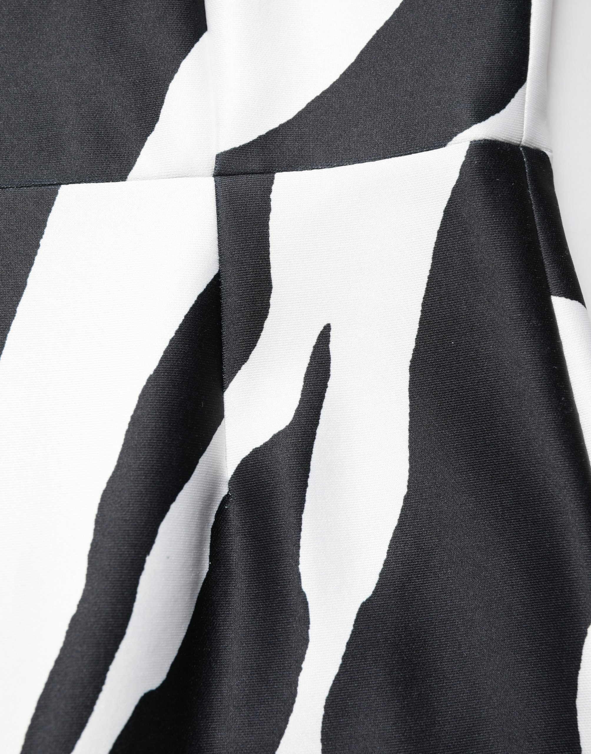 Dolce & Gabbana Schwarz Weißer Overall aus Polyester mit Zebramuster