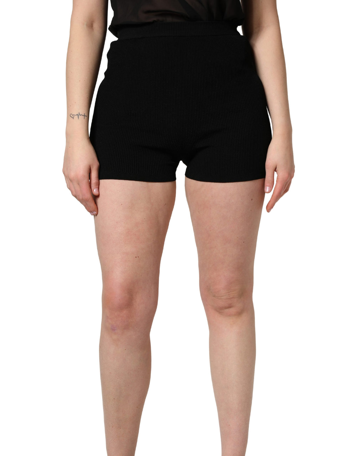Dolce & Gabbana Schwarze High-Waist-Hotpants aus Viskose