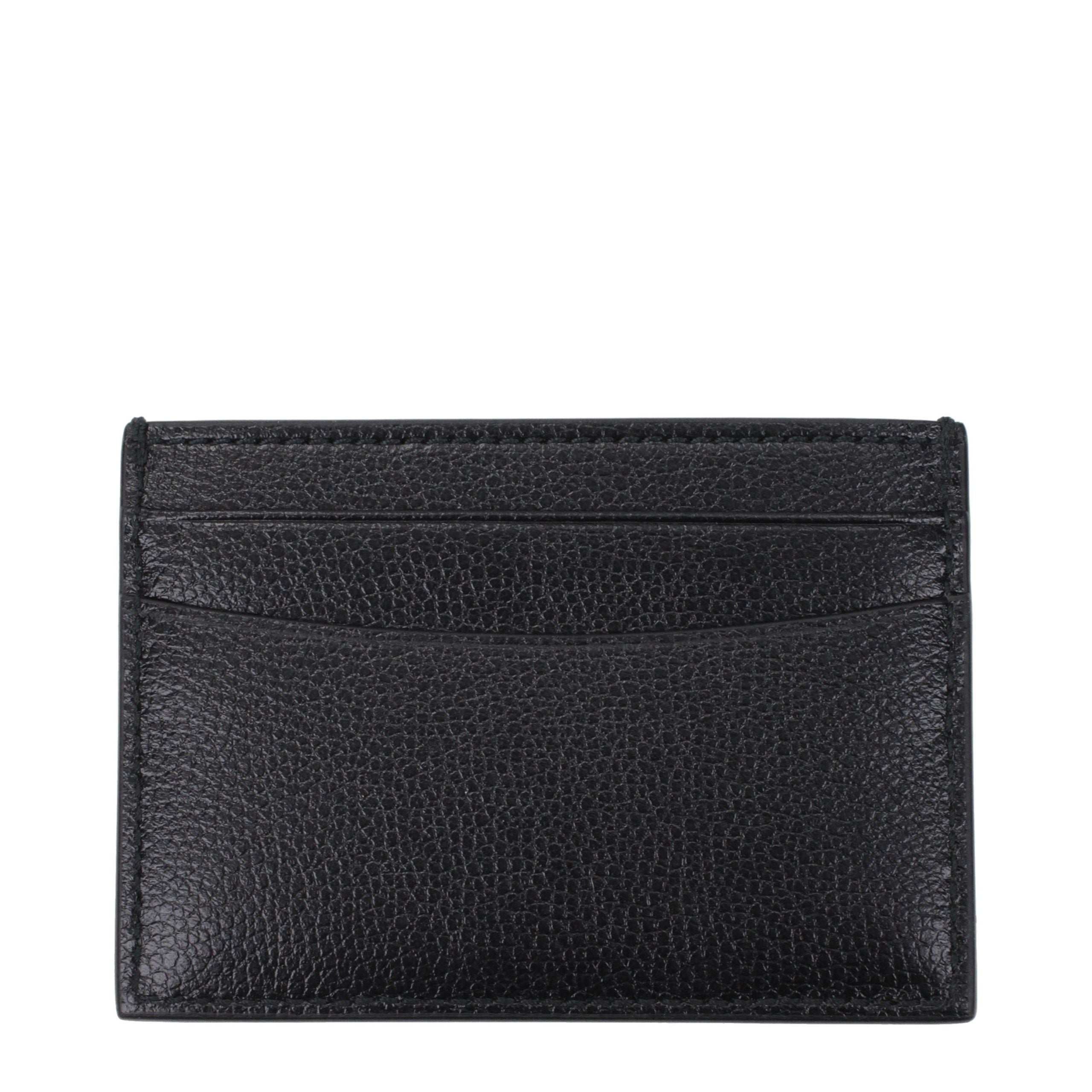 Bally Kreditkartenetui aus schwarzem Leder