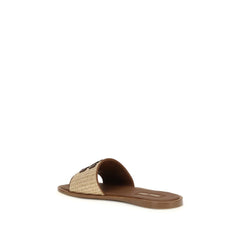 Miu Miu Beige Nylon Slippers