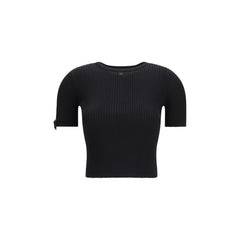 Courrèges Zwart Viscose T-Shirt