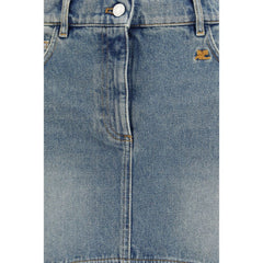 Courrèges Blue Denim Skirt