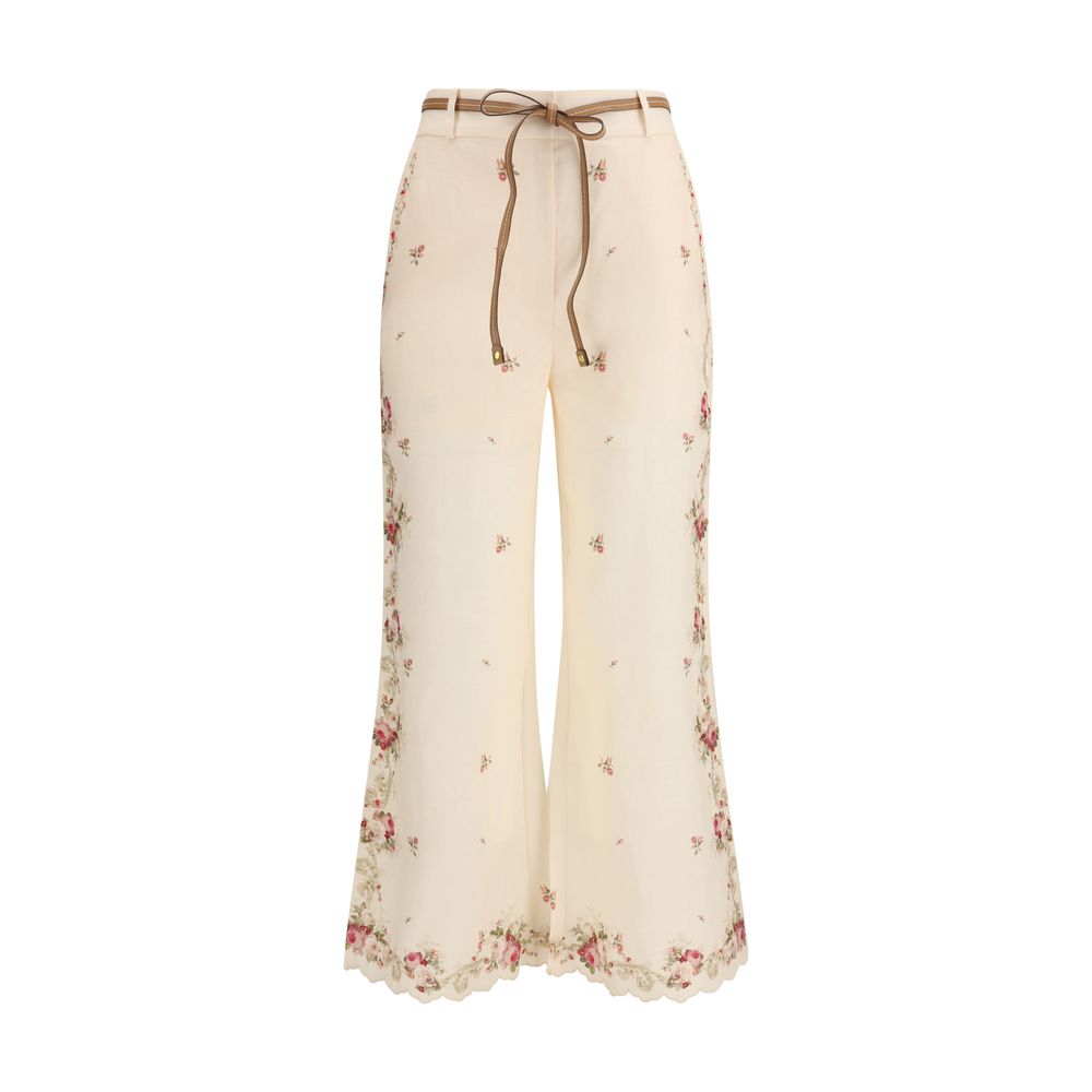 Zimmermann Beige Baumwoll-Flared-Hose