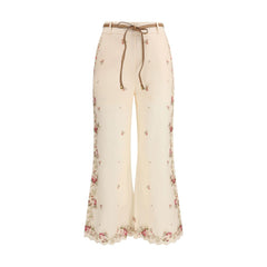 Zimmermann Beige Baumwoll-Flared-Hose