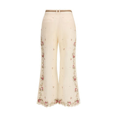 Zimmermann Beige Baumwoll-Flared-Hose