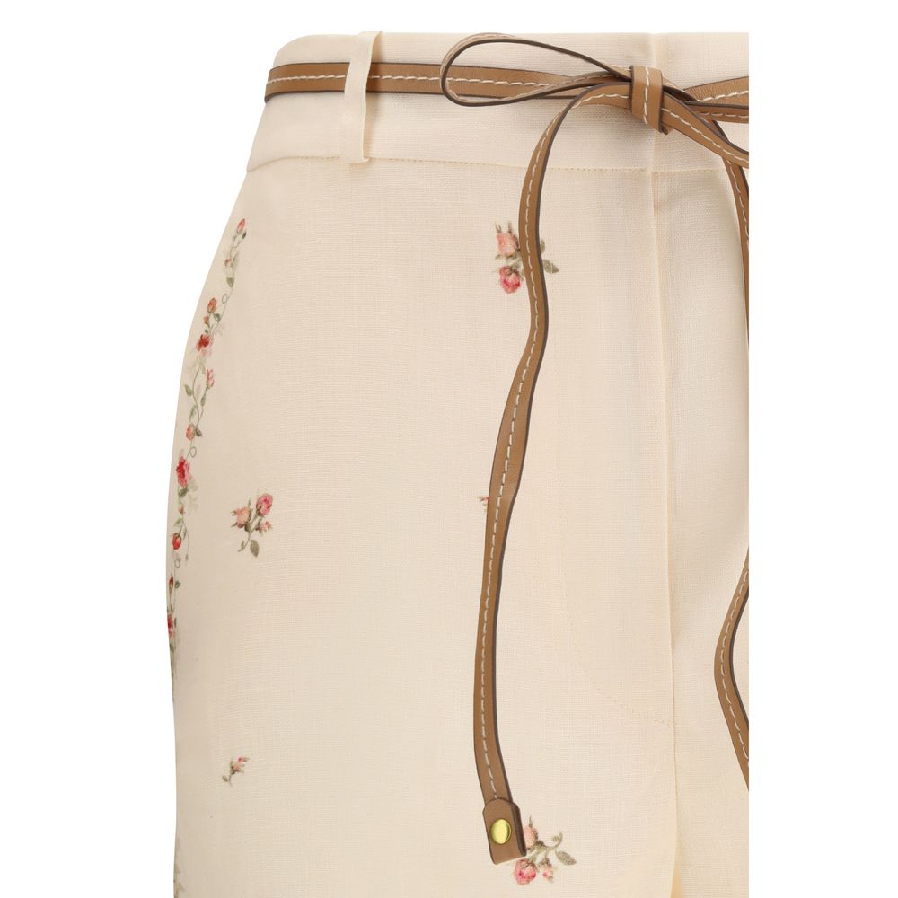 Zimmermann Beige Baumwoll-Flared-Hose