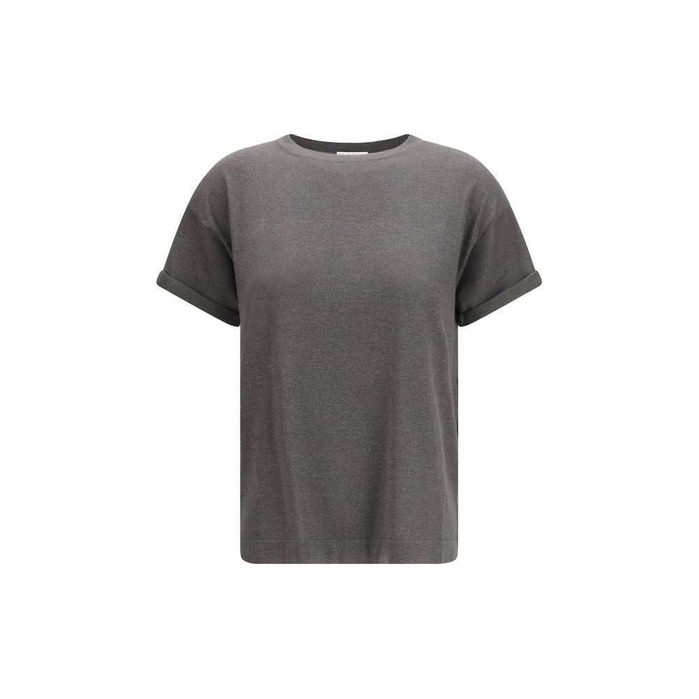Brunello Cucinelli Grau Nylon T-Shirt