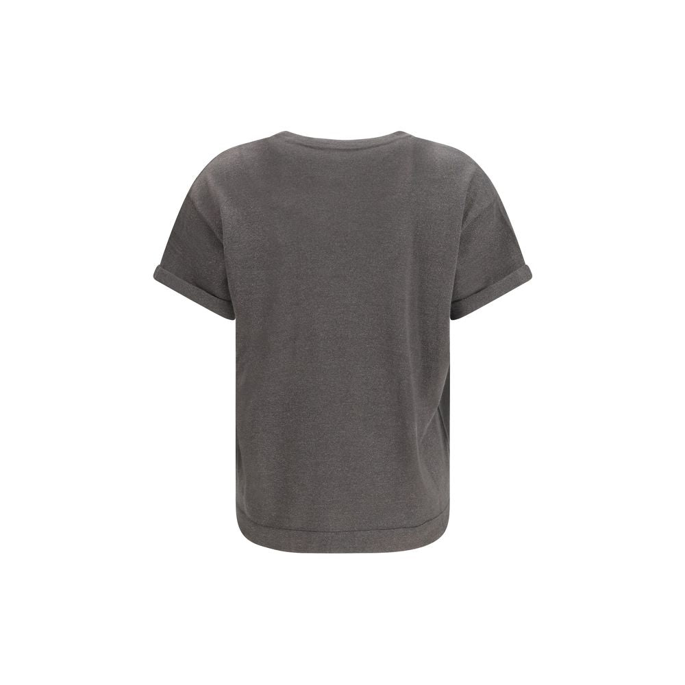Brunello Cucinelli Grau Nylon T-Shirt