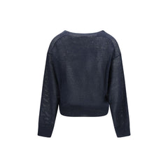 Brunello Cucinelli Blue Linen T-Shirt
