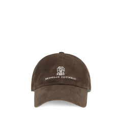 Brunello Cucinelli Bruine Kalfsleren Baseballpet