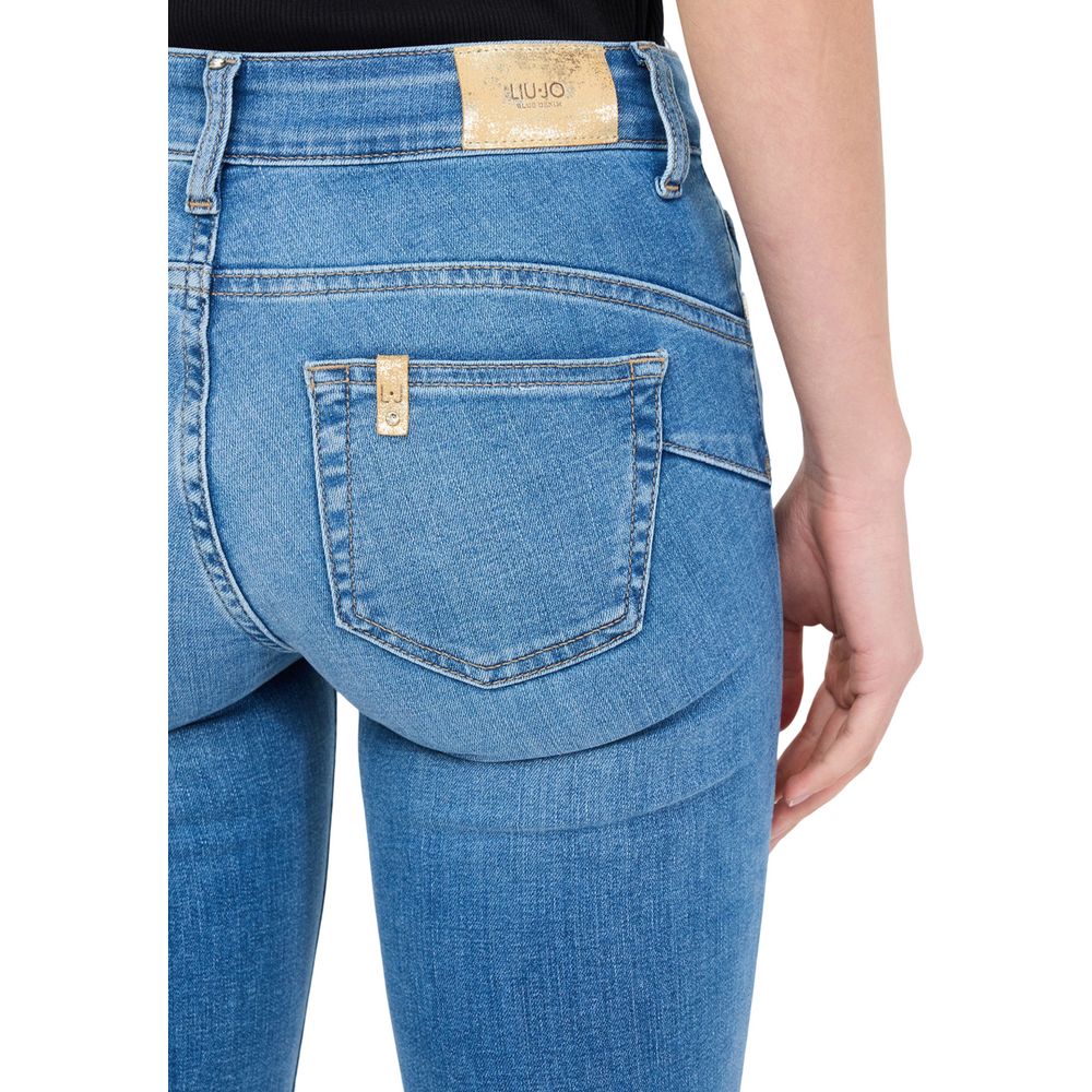 Liu Jo Hellblaue Baumwoll-Skinny-Jeans